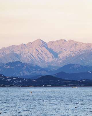 Sunset views of Ajaccio Bay from Hotel Les Mouettes, Argelès-sur-Mer 