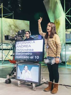 Floor manager Valentina Garcia doesn't miss a beat