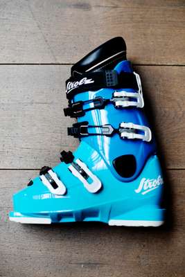 A Strolz ski boot ready for customisation 