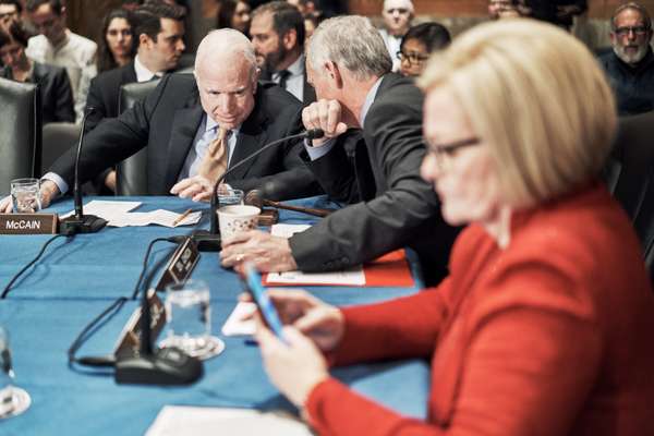 Former presidential candidate John McCain in conversation