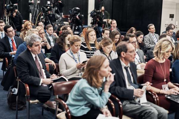 Percha and Desjardins are among the audience for speaker of the house Paul Ryan’s press conference