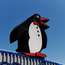 The newly opened Mel’s Drive-In with its preserved penguin mascot 