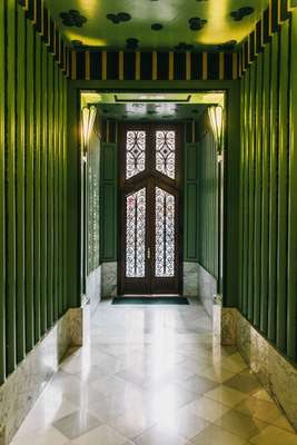 Casa Xina’s emerald entrance hall 
