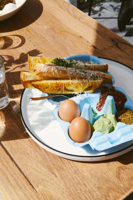 Egg and soldiers at Good Times Milk Bar