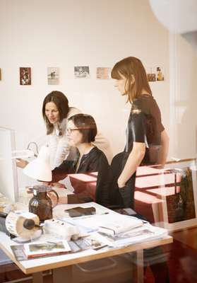 (From l-r) Nadja Zobel, art director; photo director Barbara Stauss; and photo director Petra Kossmann