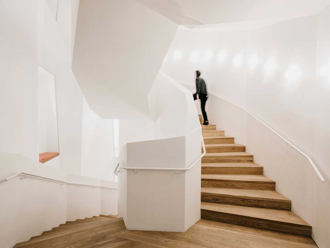 The austere new staircase 