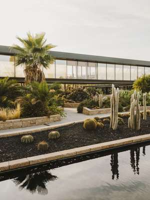 García adds landscape features to create  a garden-like feel