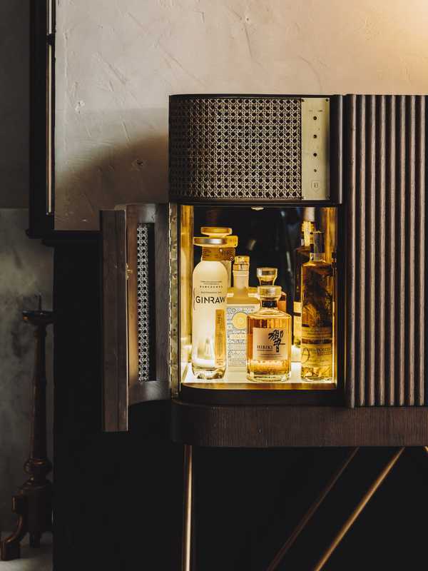 Ohlab cocktail cabinet with built-in radio 