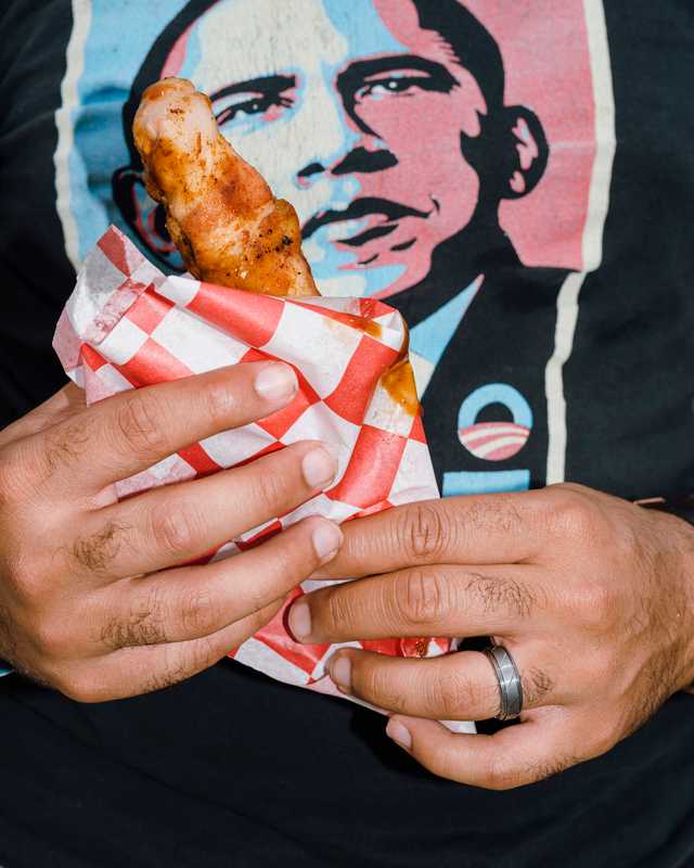 Bacon-wrapped rib, Mr President?