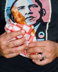 Bacon-wrapped rib, Mr President?
