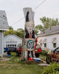 Donald Trump’s only appearance on the stump this year (outside a home in eastern Des Moines)