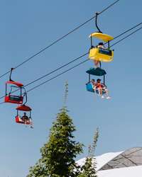 Getting around on the Skyglider chair lift 