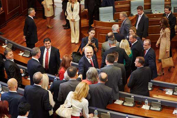 Rama visiting Kosovo’s parliament 