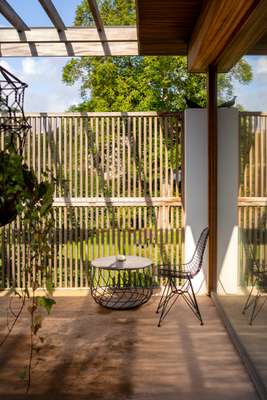 Sunlit terrace by the master bedroom 