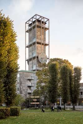 Refurbished clock tower