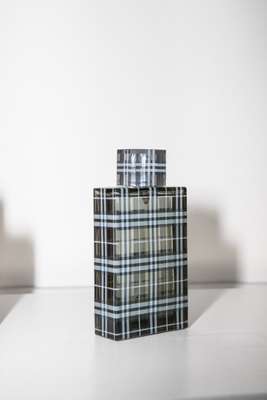 Burberry Brit men’s fragrance bottle designed by Baron & Baron