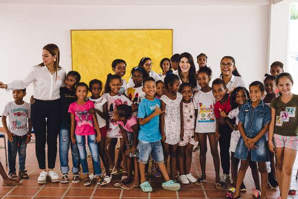 School’s out – students during class at Fundación Serena del Mar