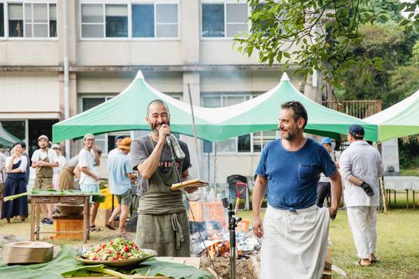 Chefs Shin Harakawa (left) and Jerome Waag 