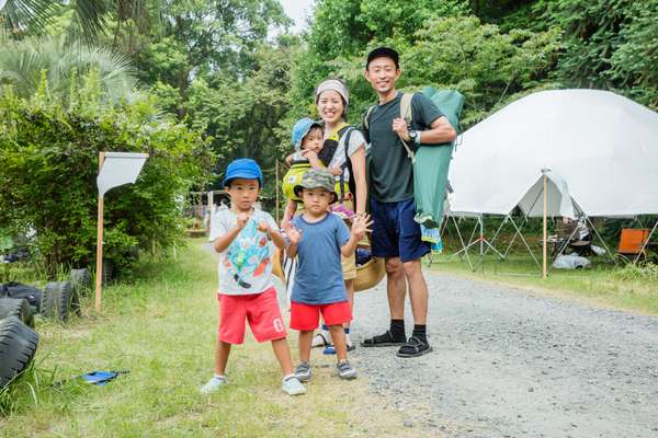 Young family enjoying the event