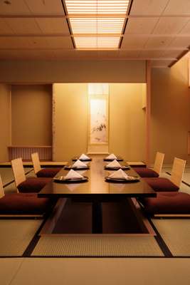 Private dining room in Yamazato, the hotel’s Japanese restaurant 