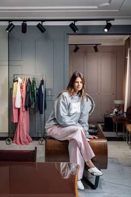 Carolina Castiglioni in the Plan C showroom