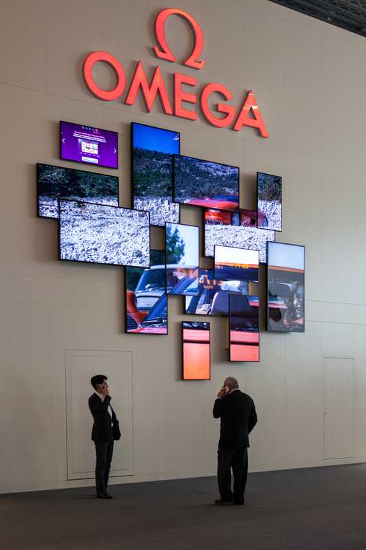 Eye-catching displays at Omega’s stand