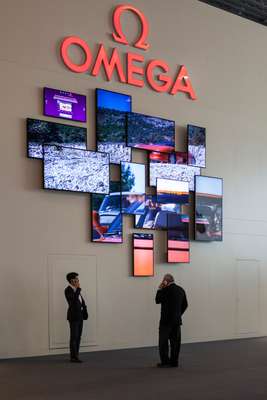 Eye-catching displays at Omega’s stand