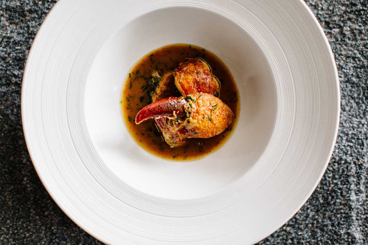 Braised Canadian lobster with tarragon