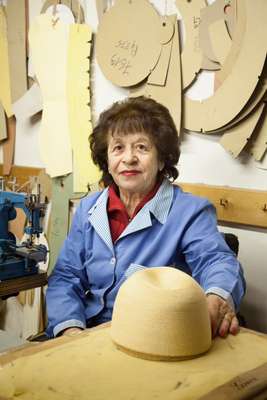 Veteran seamstress Maria D'Areglia