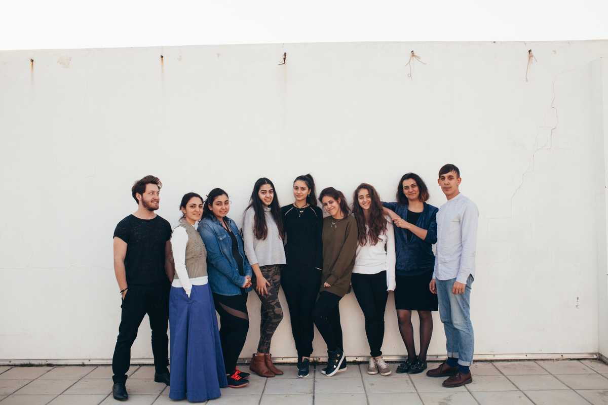 Students and staff at Alba’s fashion school 