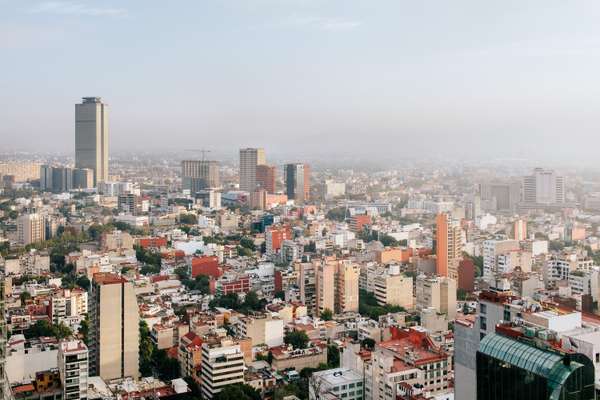 Bird's-eye-view of Mexico City