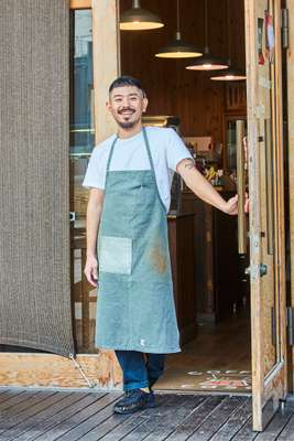 Yoshichika Hanashiro, a barista at Coffee Casa in Chatan