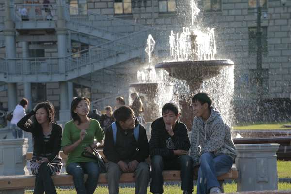 Teens in Lenin Square