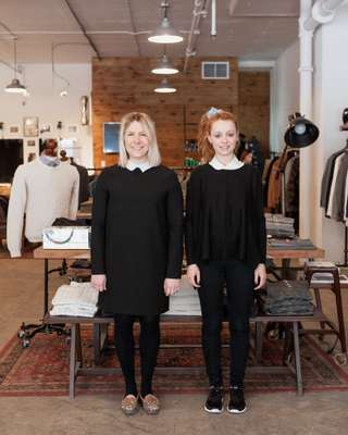 Sophie Desbiens (left) and colleague at Frank & Oak