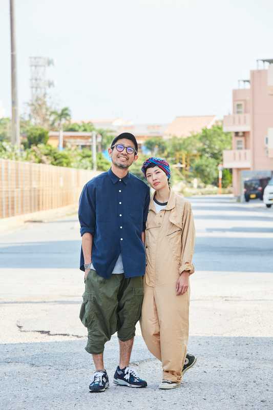 Satoshi (on left) and Chihiro Shiohira pull off a free-and-easy look