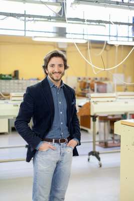 Adriano Meneghetti, a young Milanese native whose eponymous belt brand is popular overseas