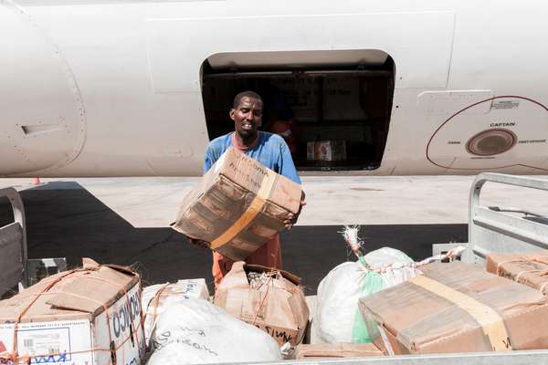 Cargo offloaded at Mogadishu

