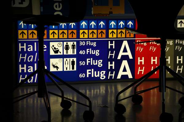 Mock-up of a lightbox for Frankfurt airport