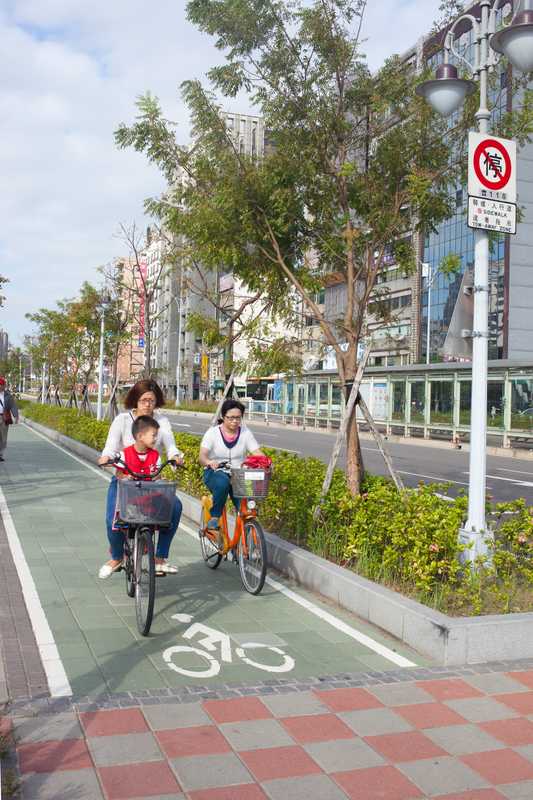 Taipei is a bike-friendly city