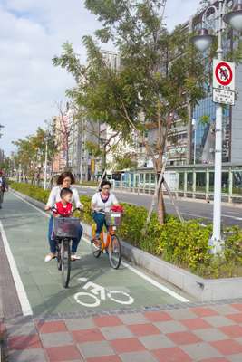 Taipei is a bike-friendly city