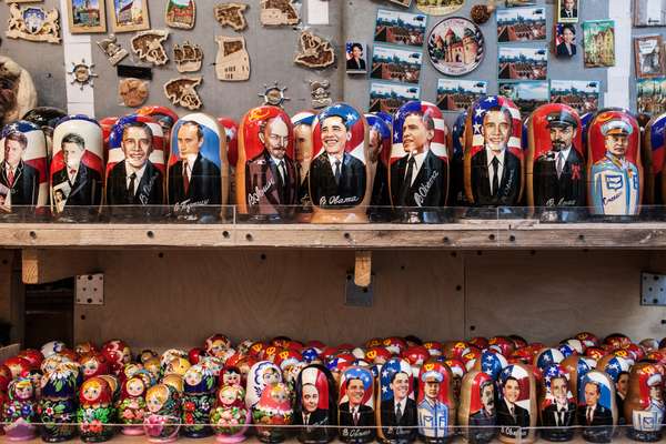 Russian dolls in a tourist shop, Tallinn, Estonia