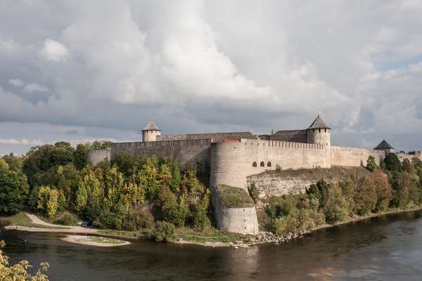 Fort on Russian border opposite Narva, Estonia
