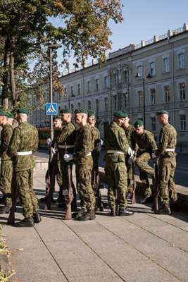 Lithuanian army drill, Vilnius, Lithuania
