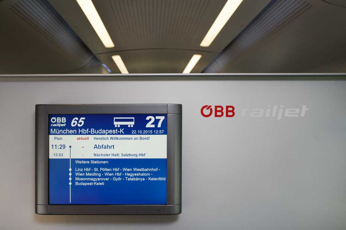 ÖBB's Railjet service, Vienna to Munich