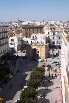 Porte de France, the gateway between the new town and the ancient medina  