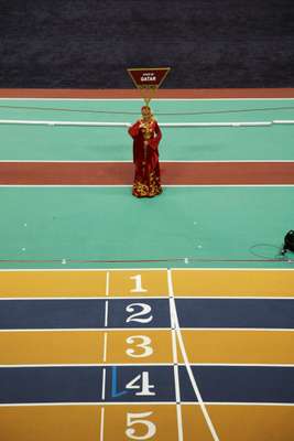 Dress rehearsal for theThird Asian Indoor Athletics Championship, held at Aspire in February this year