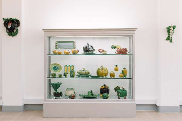 Raphael Bordallo Pinheiro original pieces on display in the company museum