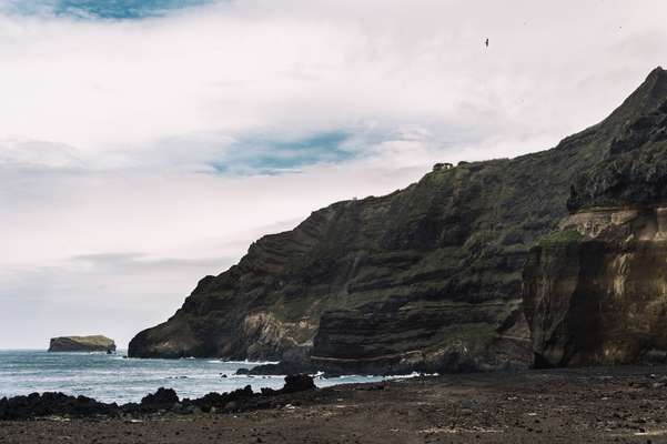 Volcanic beach near village of Mosteiros