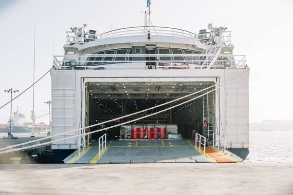 Ferry in the Ponta Delgada marina