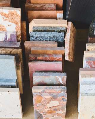 Materials on display at Pierre Yovanovitch’s studio 